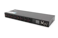 Inne akcesoria audio-wideo - Digitus DN-DP-H-1-8C13 rozdzielacz zasilania PDU 1U Czarny - miniaturka - grafika 1