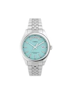 Zegarki męskie - Timex Zegarek Legacy Day and Date Tiffany TW2V68400 Srebrny - miniaturka - grafika 1