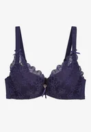 Biustonosze - Granatowy Koronkowy Biustonosz z Regulowanymi Ramiączkami Tinalle - Renee - miniaturka - grafika 1