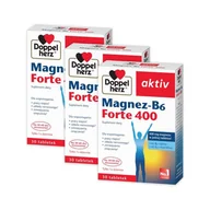 Witaminy i minerały - 3x Doppelherz® aktiv Magnez-B6 FORTE 400 3x30 tabletek ZESTAW - miniaturka - grafika 1