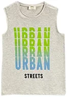 Koszulki i topy damskie - Koton Koszulka chłopięca z nadrukiem Crew Neck Tank Top, szary (023), 7-8 lat - miniaturka - grafika 1