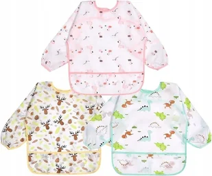 Śliniaczki Z Rękawami Wodoodporne Dla Dzieci 6-24 Miesięcy Kolorowe - Śliniaki i fartuszki - miniaturka - grafika 1