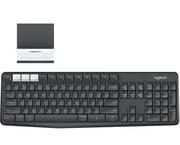 Klawiatury - Logitech K375s Multi-Device Wireless Keyboard and Stand Combo 920-008168 - miniaturka - grafika 1