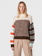 Swetry damskie - Marc O'Polo Sweter 208 6051 60475 Brązowy Regular Fit - miniaturka - grafika 1
