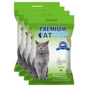 Żwirek dla kotów - Premium Cat Żwirek Bentonitowy Zbrylający - Jabłkowy dla kota 4x5L - miniaturka - grafika 1