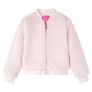 Kurtka dziecięca ze sztucznego futerka, delikatny róż, 128 - Moda i Uroda OUTLET - miniaturka - grafika 1
