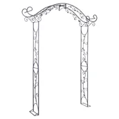 Kratki i pergole - Pergola żelazna szara - wys. 235 cm - miniaturka - grafika 1