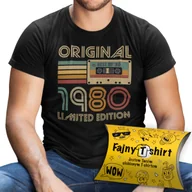 Koszulki męskie - Koszulka Prezent Na 45 Urodziny Retro Rocznik 1980 S + Opakowanie - miniaturka - grafika 1