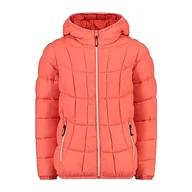 Kurtki i płaszcze dla chłopców - CMP - Wyściełana kurtka dziecięca ze stałym kapturem, Red Fluo, 128 - miniaturka - grafika 1