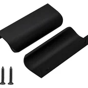 Zawiasy, okucia i inne akcesoria - sztuki czarnych uchwytów do szafek kuchennych ze stopu aluminium, otwór 64 mm, ze śrubami - miniaturka - grafika 1