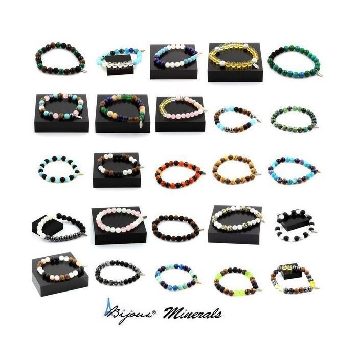 Bransoletka Perły Opal Różowy + Kwarc 8 mm