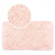 Dywaniki łazienkowe - Pluszowy puszysty dywanik łazienkowy antypoślizgowy MEGAN 50x80 JASNY RÓŻ - miniaturka - grafika 1