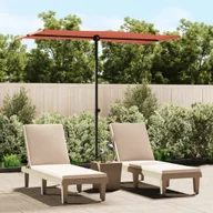 Parasole ogrodowe - Parasol ogrodowy na aluminiowym słupku, 180x110 cm, terakota - miniaturka - grafika 1