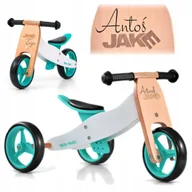 Rowerki trójkołowe - Rowerek Biegowy Pchacz Drewniany Trójkołowy Prezent dla Rocznego Dziecka - miniaturka - grafika 1