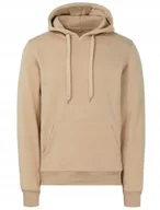 Bluzy męskie - Męska ocieplana bluza dresowa kangurka z kapturem 2XL XXL beżowa 160 - miniaturka - grafika 1