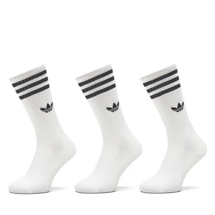Zestaw 3 par wysokich skarpet unisex adidas Solid Crew IJ0734 Biały - Skarpetki męskie - miniaturka - grafika 1
