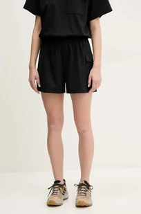 Columbia szorty outdoorowe Granite Point kolor czarny gładkie high waist 2118841,00 - Spodnie sportowe damskie - miniaturka - grafika 1