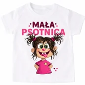 Koszulki dla dziewczynek - Koszulka dla dziewczynki - MAŁA PSOTNICA Z BRUNETKĄ - miniaturka - grafika 1