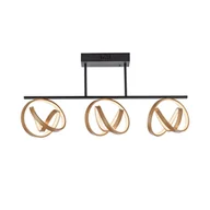 Lampy sufitowe - Paul Neuhaus Lampa sufitowa czarna ze złotymi 3 punktami z pilotem - Josip - miniaturka - grafika 1