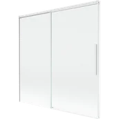 Parawany nawannowe - Mexen Rox parawan nawannowy 2-skrzydłowy rozsuwany 160 x 150 cm, transparent, biały - 8C9-160-001-20-00 - miniaturka - grafika 1