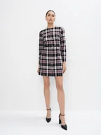 Sukienki - Mohito - Sukienka mini z paskiem - ciemny fiolet - miniaturka - grafika 1