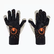 Piłka nożna - Rękawice brakmarskie uhlsport Speed Contact Supergrip+ czaron-białe 101125801 10 - miniaturka - grafika 1