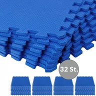 Maty piankowe - Mata ochronna na podłogę / puzzle 32 szt. niebieska 180x360x1cm - miniaturka - grafika 1