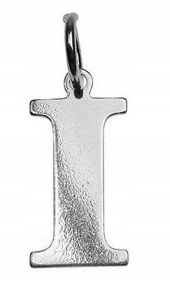 Srebrny wisiorek zawieszka literka I duża litera I SREBRO 925