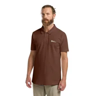 Koszulki męskie - Koszulka polo męska Jack Wolfskin ESSENTIAL POLO M Dark Rust - S - miniaturka - grafika 1