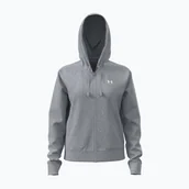 Kurtki i kamizelki sportowe damskie - Bluza damska Under Armour Sport Terry FZ mod gray light heather/white - miniaturka - grafika 1