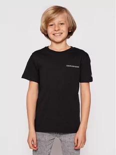 Calvin Klein Jeans T-Shirt Chest Logo IB0IB00456 Czarny Regular Fit - Koszulki dla chłopców - miniaturka - grafika 1