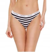 Majtki damskie - Calvin Klein Majtki Stringi Damskie Z Logo Bawełniane M Ck35 0Z0A2_J* M 0_0 - miniaturka - grafika 1