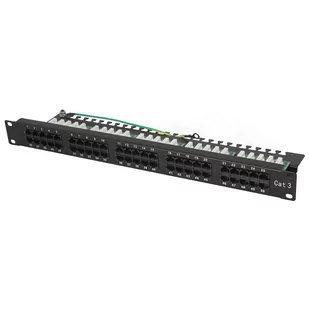 Patch panel telefoniczny kat. 3, 50x RJ45 - Akcesoria do szaf serwerowych - miniaturka - grafika 1