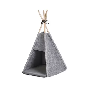 Namiot tipi dla kota 35 x 40 cm szary Ulubey - Legowiska dla kotów - miniaturka - grafika 1