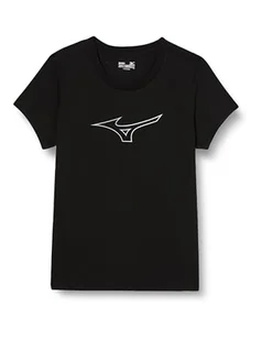 Mizuno Damska koszulka z logo Rb, Czarny, XS - Koszulki i topy damskie - miniaturka - grafika 1