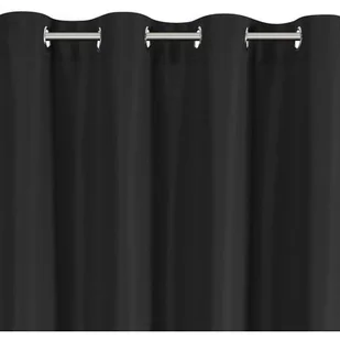 Zasłona EUROFIRANY Adari 140 x 250 cm Czarny - Zasłony - miniaturka - grafika 1