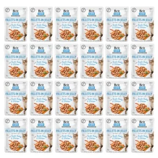 Brit Care Cat Pouch Fillets in Jelly with Tender Turkey & Shrimps 24 x 85 g - Mokra karma dla kotów - miniaturka - grafika 1