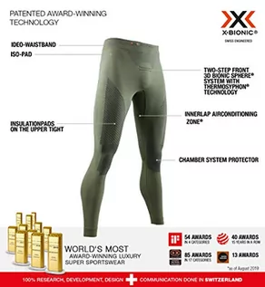 Koszulki i topy damskie - X-Bionic Unisex Combat Energizer 4.0 Spodnie Legginsy Rajstopy Olive Green/Anthracite XL NG-CP05W19M - grafika 1