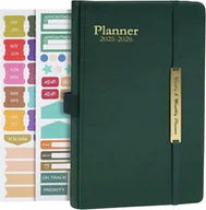 Planery - PLANER NOTES SKÓRZANY TWARDA OKŁADKA DZIENNIK 2OOSTR A5 PREZENT NAUCZYCIEL - miniaturka - grafika 1