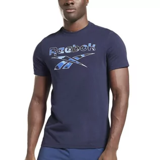 Koszulki sportowe męskie - Koszulka Reebok Identity Big Logo HG1382 - granatowa - grafika 1