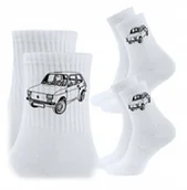 Skarpetki męskie - 3x Skarpetki Urodziny Prezent Skarpety STARE SAMOCHODY MALUCH 126p - miniaturka - grafika 1