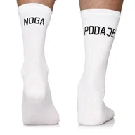 Skarpetki męskie - Skarpety rowerowe, kolarskie Todo Cycling NOGA PODAJE, białe, termoaktywne, sportowe, białe, 47-50 - miniaturka - grafika 1
