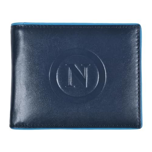 Enzo Castellano SSC NAPOLI Portfel 100% skóra 123223, Niebieska, Standard, Współczesny