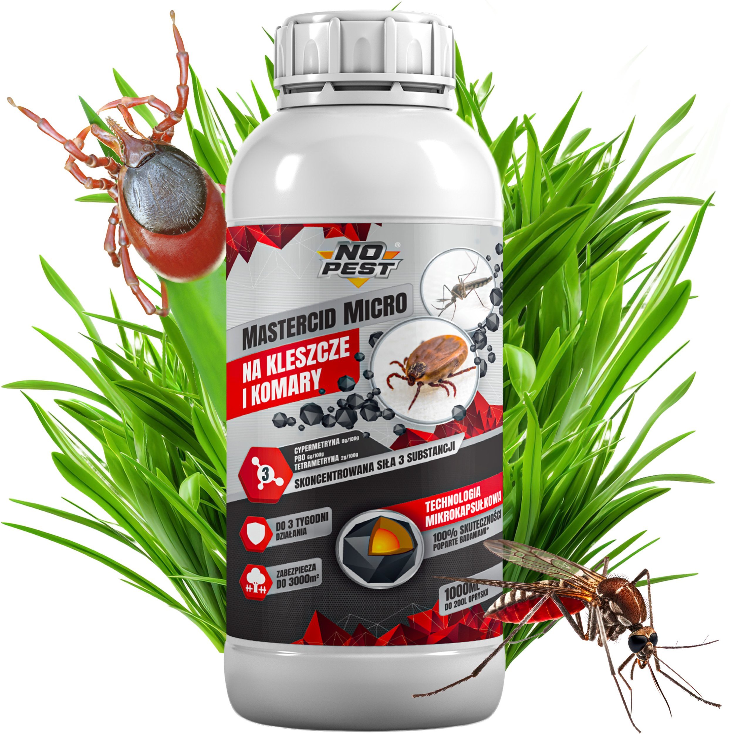 Oprysk Płyn Środek Preparat na Kleszcze Komary Owady Mikrokapsułkowy