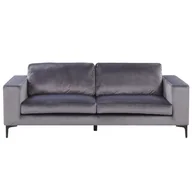 Sofy i kanapy - Beliani Sofa welurowa szara VADSTENA - miniaturka - grafika 1