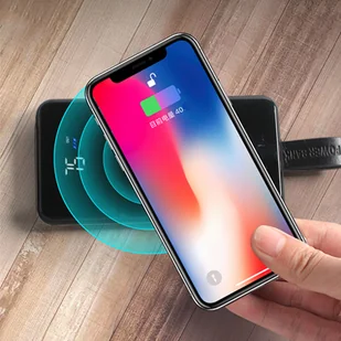 Remax power bank 10000mAh 18W bezprzewodowa ładowarka Qi z przyssawką 10W USB / USB Typ C PowerDelivery zielony (RPP-105 green) - Ładowarki do telefonów - miniaturka - grafika 7