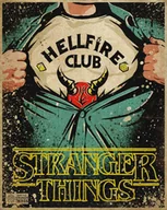 Podkładki pod mysz - PODKŁADKA POD MYSZ Nadruk 22x18 cm Stranger Things 4 Hellfire Club Prezent - miniaturka - grafika 1