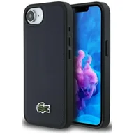 Etui i futerały do telefonów - Etui LACOSTE Iconic Petit Pique Woven Logo MagSafe do Apple iPhone 16e Granatowy - miniaturka - grafika 1