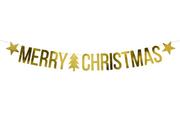 Sylwester - Party Deco Baner Merry Christmas, złoty - 150 cm - 1 szt. GRL53-019M - miniaturka - grafika 1