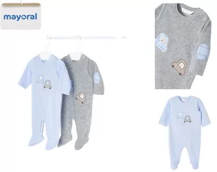 Zestaw 2 Pajacyków Chłopięcych Bawełna 60 - Pajacyki dla niemowląt - miniaturka - grafika 1